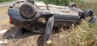 Тойота перевернулась в Чкаловском районе: пострадал пассажир